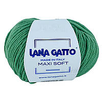 Lana Gatto MAXI SOFT (Макси Софт) № 14602 зеленый (Пряжа меринос, Нитки для вязания)