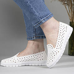 Сліпони жіночі на літо з шкіри білі
