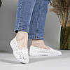 Жіночі мокасини на літо з шкіри білі, фото 8