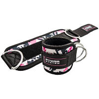 Манжета для тяги Power System Ankle Strap Camo PS-3470 Pink/Black (PS_3470_Pink/Black) - Топ Продаж!