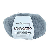 Lana Gatto MOHAIR ROYAL (Мохер Роял) № 5521 серый (Пряжа мохер, нитки для вязания)
