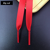 Шнурки для взуття атласні червоні 100 см