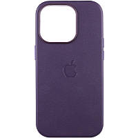 Шкіряний чохол Leather Case (AAA) з MagSafe and Animation для Apple iPhone 14 Pro (6.1"), Deep Violet