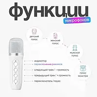 Ночник-лампа с беспроводной Bluetooth колонкой Lightshow с ОДНИМ микрофоном YS-110 «T-s»