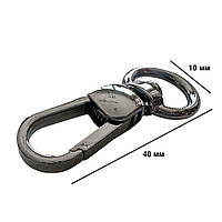 Карабіни металеві Ø 10 мм довжина 40 мм чорний для сумок застібка фурнітура