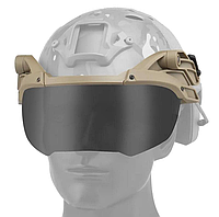 Тактические защитные очки Vulpo флип с затемненными стеклами Койот «T-s»