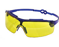 Очки защитные Драйвер жёлтые (линза ПК, не потеющая, антицарапина, поворотные удлинённые дужки)
