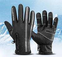 Вело перчатки ROCKBROS S091-2 сенсорные лыжные неопрен