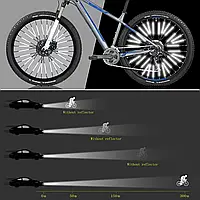 Светоотражающие полоски для велосипедных спиц 12шт