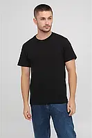 Мужская футболка черная большого размера на обхват груди 150см размер 5XL