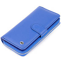 Вертикальный вместительный кошелек из кожи ST Leather 19305 Синий 19х9,5х2,5 см IN, код: 6756678