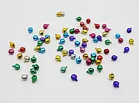 Погремушка-колокольчик для декорирования сувениров и изделий микс разноцветных колокольчиков размером 6 мм