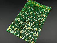 Мешочки для украшений и подарков из органзы на завязках Цвет зеленый. 20х30см