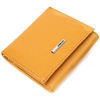 Яркий женский кожаный кошелек с монетницей KARYA 21376 Желтый IN, код: 7803835