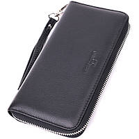 Универсальный кошелек-клатч на одно отделение из натуральной кожи ST Leather 22559 Черный IN, код: 8389040