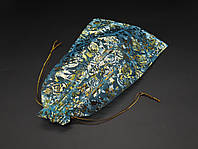 Подарочные прозрачные мешочки из органзы для упаковки подарков. Цвет голубой. 13х18см