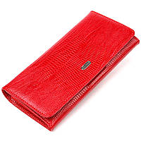 Лакированный кошелек для женщин из натуральной фактурной кожи CANPELLINI 21609 Красный IN, код: 8061641
