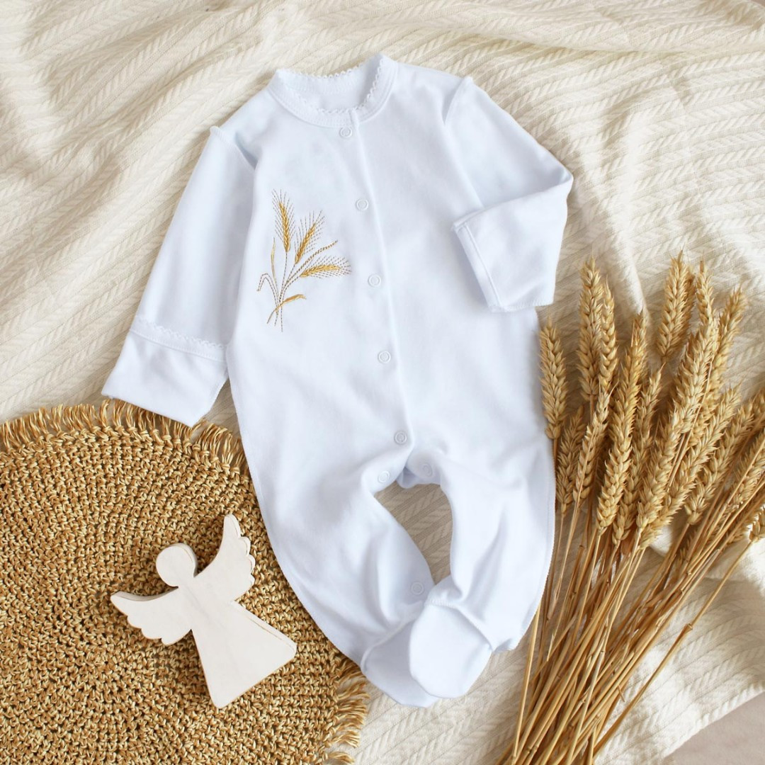 Чоловічок для новонародженої дитини з колосками, фото 1