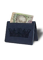 Кожаный мини кошелек-картхолдер BermuD Синий B 30-18S-15-11 IN, код: 2690849