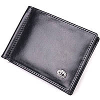 Зажим для денег из натуральной гладкой кожи ST Leather 19417 Черный IN, код: 8305653