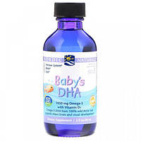 Омега 3 Nordic Naturals Baby's DHA with Vitamin D3, 2 fl oz 60 ml SM, код: 7518176