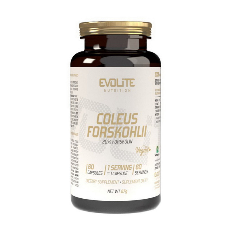 Натуральна добавка Evolite Nutrition Coleus Forskohlii, 60 капсул EXP