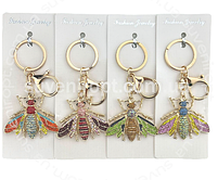 Брелок з камінням "Кольорова оса", мікс, металевий, Брелок со стразами "Оса", фото 2