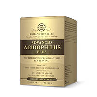 Пробиотики и пребиотики Solgar Advanced Acidophilus Plus, 60 вегакапсул EXP