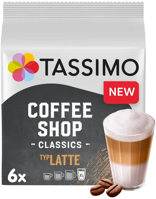 Кава в капсулах Tassimo Coffee Shop Classics typLATTE 6 порцій