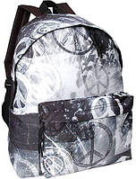 Молодежный рюкзак с принтом Corvet BP2154 20L Черно-белый с принтом XN, код: 8097122