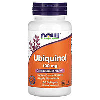 Натуральная добавка NOW Ubiquinol 100 mg, 60 капсул EXP