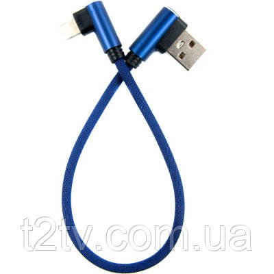 Дата кабель USB 2.0 AM to Lightning 0.25m blue Dengos (NTK-L-UG-SHRT-SET-BLUE)