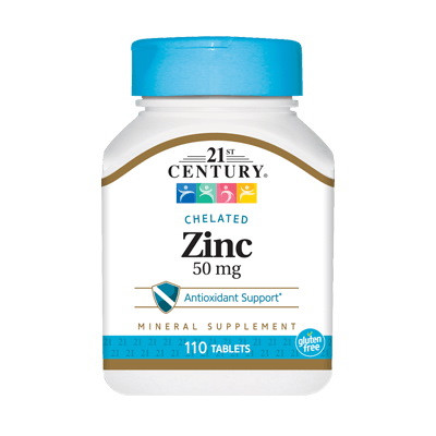 Витамины и минералы 21st Century Zinc 50 mg, 110 таблеток EXP - фото 1 - id-p2167563160
