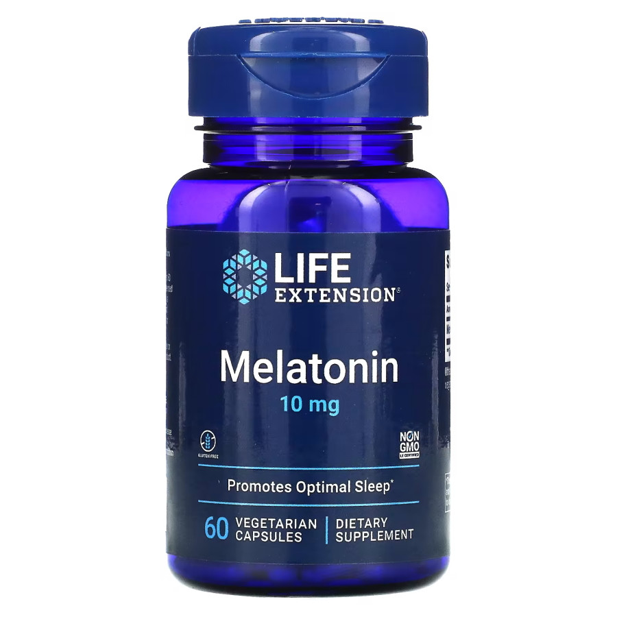 Натуральна добавка Life Extension Melatonin 10 mg, 60 вегакапсул EXP