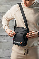 Спортивная фирменная сумка барсетка через плечо рибок, Мужская городская сумка кросс-боди reebok тканевая