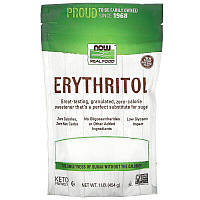 Еритритол (сахарозамінник) Erythritol Now Foods Real Food 454 г IN, код: 7701518
