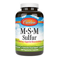 Препарат для суставов и связок Carlson Labs MSM Sulfur 1000 mg, 180 вегакапсул EXP