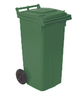 Бак для мусора на колесах с ручкой Алеана 120л зеленый GL, код: 1851581