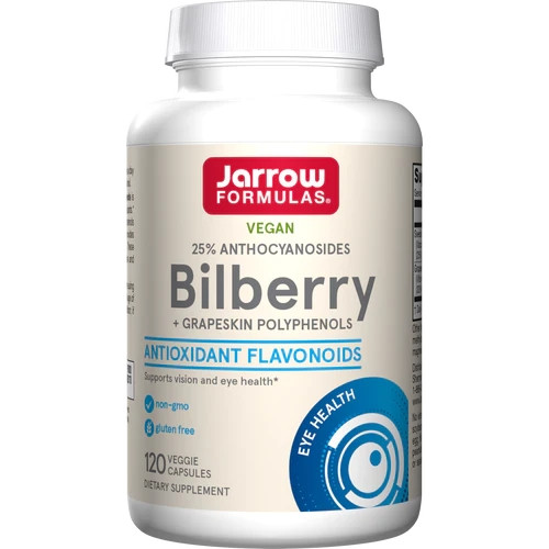Натуральна добавка Jarrow Formulas Bilberry + Grapeskin Polyphenols, 120 вегакапсул EXP