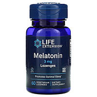 Натуральная добавка Life Extension Melatonin 3 mg, 60 леденцов EXP