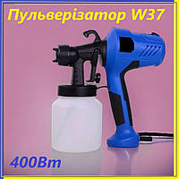 Пульверизатор для покраски бытовой Paintzoom W37 400W,Краскопульт краскораспылитель для авто и стен i