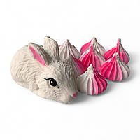 Набор для украшения кулича Кролик и безе сахарные пасхальные украшения (50556874168)