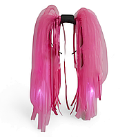 Светодиодный обруч RESTEQ, светящиеся дреды, волосы 50см для ночных мероприятий Розовый