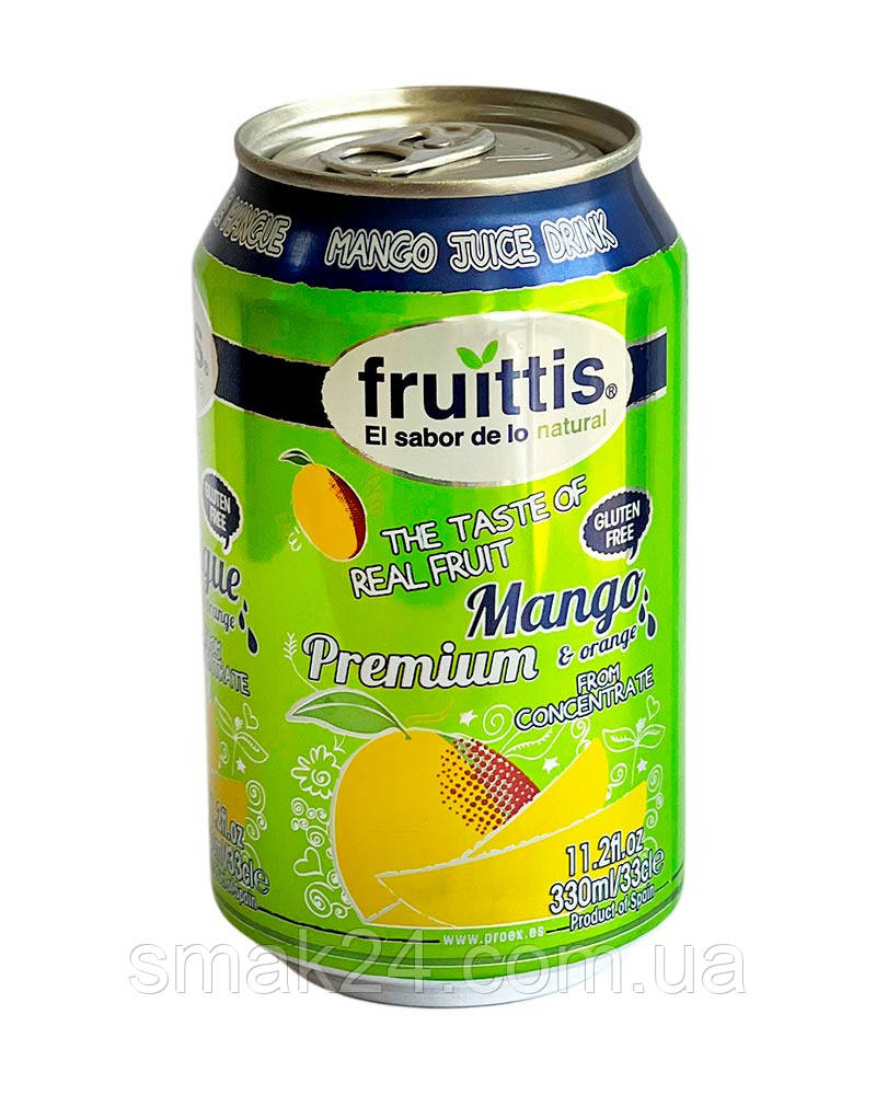 Напій соковмісний Манго Fruittis Mango Premium, 330 мл ж/б Іспанія