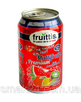 Напій соковмісний Мультифрукт Fruittis Multifruits Premium, 330 мл ж/б Іспанія