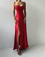 Вечернее длинное платье Вечернее Строгое женское платье Элегантное чёрное платье Силуэтное красное платье