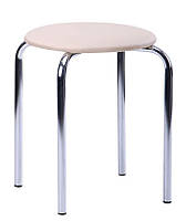 Металлический круглый табурет с мягким сиденьем штабелируемый Софи для дома, кафе, столовой, школы AMF