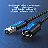 Кабель Vention USB 2.0 A Male to A Female Extension Cable 1M black PVC Type (CBIBF), фото 5