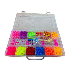 12-9 Набір гумок для плетіння Вузький, у пластиковому кейсі