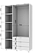 Комплект Doros Гелар Шафа 3ДСП/4ДСП Білий 271,2х49,5х203,4 (42002120), фото 5